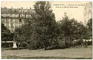 Statue in Square des Epinettes, Paris, France Statue in Square des Epinettes, Paris, France