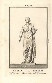 Statue of Urania, muse of astronomy, or Euterpe Statue of Urania, muse of astronomy, or Euterpe