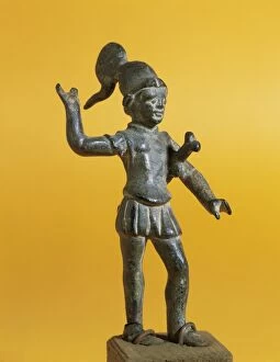 Statuette of Mars, god of war. Roman. Bronze. From Rome. 2nd
