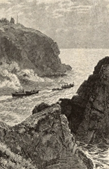 Steam Seine Boats going out by Charles Napier Hemy Steam Seine Boats going out by Charles Napier Hemy