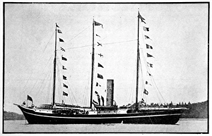 The steam-ship Roosevelt departing for the Arctic, 1908 The steam-ship Roosevelt departing for the Arctic, 1908