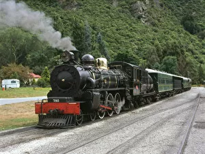 Steam train at Kingston, South Island, New Zealand