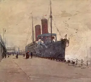 Steam Ship History Prints: Steamship Lucania 1907