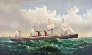 Sailing Ships Gallery: The Steamship Oregon, of the Cunard Line, between New York a