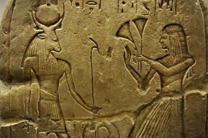Stele dedicated to Mnevis, the bull of Ra. Egypt Stele dedicated to Mnevis, the bull of Ra. Egypt