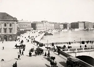 Stockholm Sweden city view towards National museum Stockholm Sweden city view towards National museum