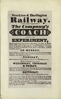 Stockton and Darlington 1837 Railway Poster - The Rocket Stockton and Darlington 1837 Railway Poster - The Rocket