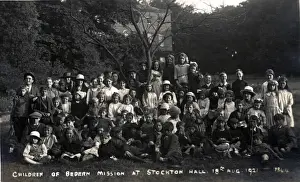 Prints of Stockton Hall, Stockton-on-the-Forest, York, near Heworth, Yorkshire, England. Showing the Children of Bedern Mission Date: 1921 York Prints: Stockton Hall Print, Yorkshire, 1921