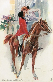 Stolen kiss at the balcony - rider and lover Stolen kiss at the balcony - rider and lover