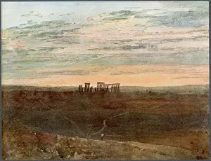 Prints of Stonehenge at sunset Stonehenge, Avebury And Associated Site Prints: Stonehenge Print at Sunset
