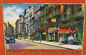 Street in Chinatown, New York City, USA Street in Chinatown, New York City, USA