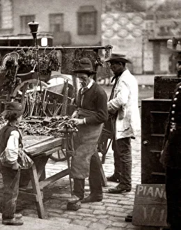 Street Life London 1878 - Street Locksmith Street Life London 1878 - Street Locksmith