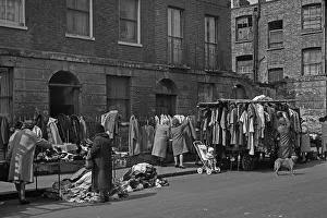 A street market in London's East End A street market in London's East End