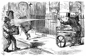 Street music: organ grinder rejected, 1858