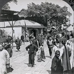 Street scene in Canton (Guangzhou) China, c.1900 Vintage early 20th century photograph Street scene in Canton (Guangzhou) China, c.1900 Vintage early 20th century photograph