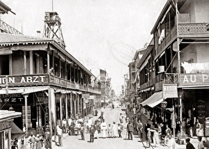 Street scene, Port Said, Egypt, circa 1880s Street scene, Port Said, Egypt, circa 1880s