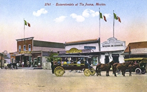 Tijuana Gallery: Street scene with shops, Tijuana, Mexico