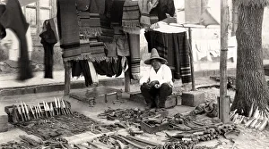 Street vendor of knives and tools, Mexico Street vendor of knives and tools, Mexico