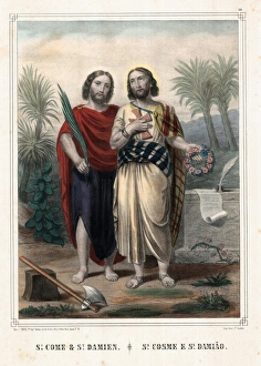 Sts Cosmas and Damian (died ca. 287) are regarded Sts Cosmas and Damian (died ca. 287) are regarded