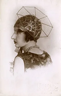 Stunning portrait - Chic French girl in Spiders Web Cap Stunning portrait - Chic French girl in Spiders Web Cap