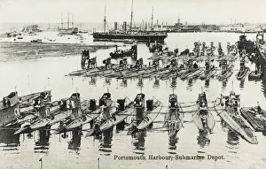 Submarine depot at Portsmouth Harbour Submarine depot at Portsmouth Harbour