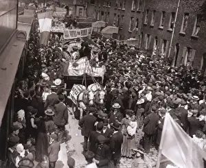 Suffragettes In Action Prints: Suffragette Demonstration W. S. P. U London 1908