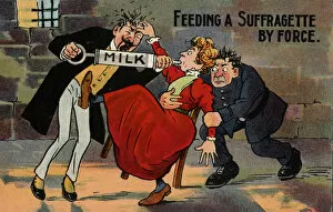 Joke Gallery: Suffragette, Force Feeding Milk