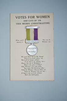Suffragette Hunger Strike Medal Christmas Card