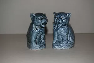 Images Dated 17th October 2013: Suffragette Votes for Women Ceramic Cats