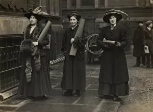 Holme Gallery: Suffragettes Chaining to Railings Vera Holme