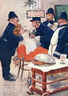 Satirical Collection: Suffragettes - Christmas Dinner in Holloway by Lawson Wood