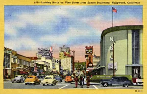 Sunset Boulevard and Vine Street, California, USA Sunset Boulevard and Vine Street, California, USA