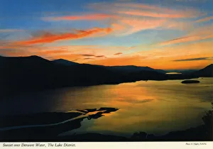 Sunset over Derwent Water, The Lake District Sunset over Derwent Water, The Lake District