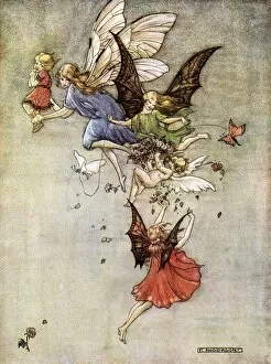 Images Dated 30th January 2019: The Sunset Fairies by Florence Mary Anderson