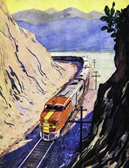 Images Dated 2nd March 2016: The Super Chief on the Santa Fe Railway