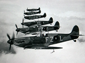 Supermarine Spitfire Ia sextet aloft Supermarine Spitfire Ia sextet aloft