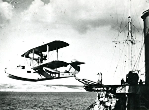 Supermarine Walrus, ?8338, launched from a catapult Supermarine Walrus, ?8338, launched from a catapult