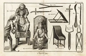 Surgical chairs and instruments for a bladder Surgical chairs and instruments for a bladder
