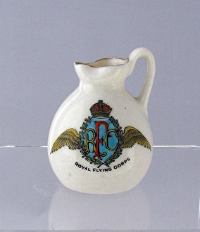 Swan china miniature jug - crest of the Royal Flying Corps Swan china miniature jug - crest of the Royal Flying Corps