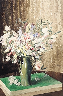 <b class=qtipBold><figcaption>Sweet Peas</figcaption></b><br>Sweet Peas. Wilson, David 1873 - 1934. Date:<br><em>© National Museums NI / MARY EVANS</em> Sweet Peas