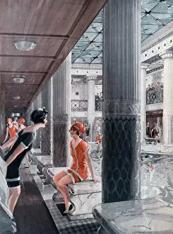 Board Gallery: The swimming pool on board the Berengaria