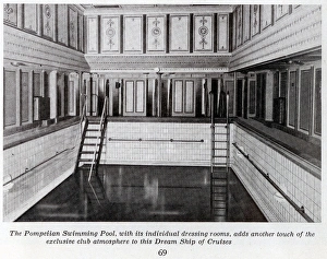 Swimming pool on cruise liner, Empress of Australia Swimming pool on cruise liner, Empress of Australia