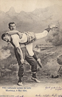 Swiss Wrestlers at a National Festival - May, 1904 Swiss Wrestlers at a National Festival - May, 1904