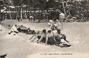 Switzerland - Bobsleigh race in winter Switzerland - Bobsleigh race in winter