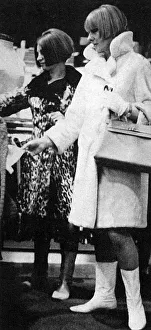 Sybil Zelker of Polly Peck shopping at Woollands Sybil Zelker of Polly Peck shopping at Woollands