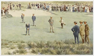 <b class=qtipBold><figcaption>Sydney Golf Club - 2</figcaption></b><br>A tense moment during a championship match at the Royal Sydney Golf Club links, Australia.<br><em>© Mary Evans Picture Library</em> Sydney Golf Club - 2