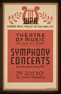 Symphony concerts WPA Federal Music Project of New York City Symphony concerts WPA Federal Music Project of New York City