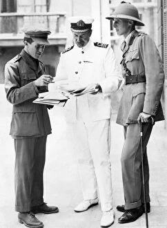 Cairo Gallery: T E Lawrence, Colonel Dawnay and Commander Hogarth