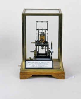 <b class=qtipBold><figcaption>Table engine - working model</figcaption></b><br>Table engine/ working model, Henry Bois Date:<br><em>© The Institution of Mechanical Engineers/Mary Evans</em> Table engine - working model