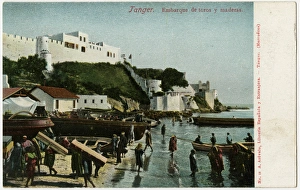 Loads Gallery: Tangier, Morocco - Loading and unloading bulls and wood